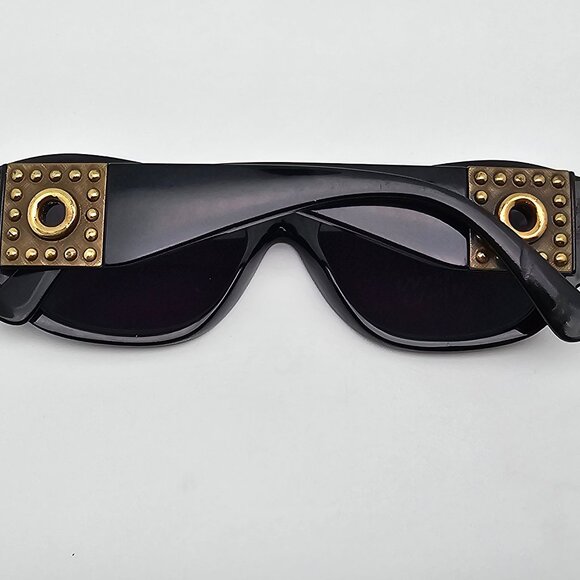Versace Mod. 395 Col. 852 Black Frame Grey Lens Sunglasses Italy 54-17-137 main image 6